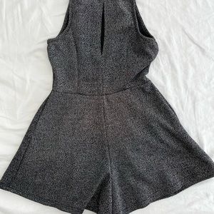 Topshop Petite silver glitter romper size 0
